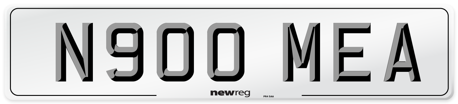N900 MEA Number Plate from New Reg